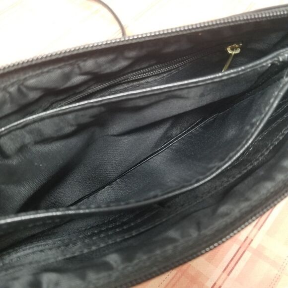 Black Faux Leather Crossbody Bag - Picture 6 of 9